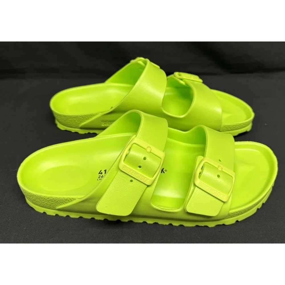 Birkenstock Arizona EVA Active Lime Women Size 10/Men 8 EU 41 Nearly New - Picture 3 of 10